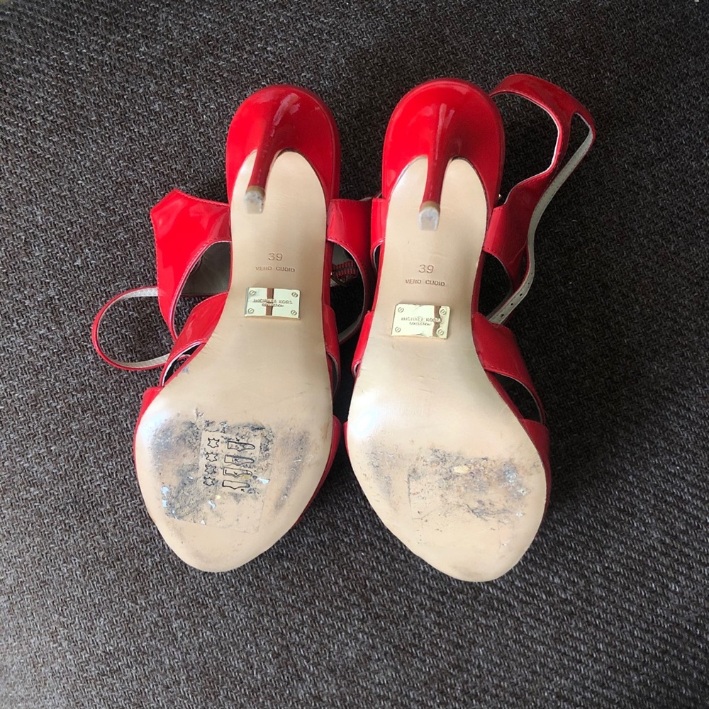 Michael Kors Red Strappy stilettò heels sandals - Picture 3 of 6